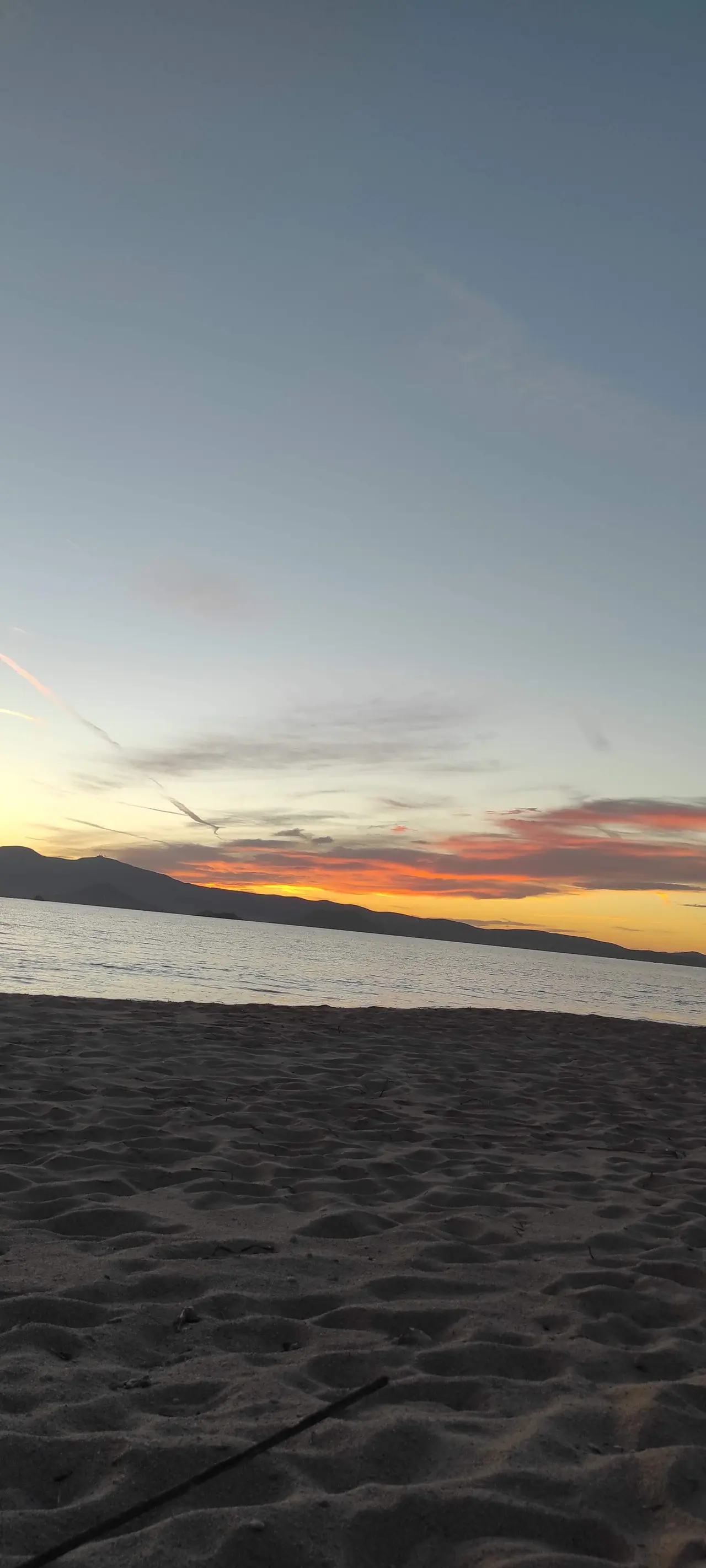 A Naxos beach at sunset